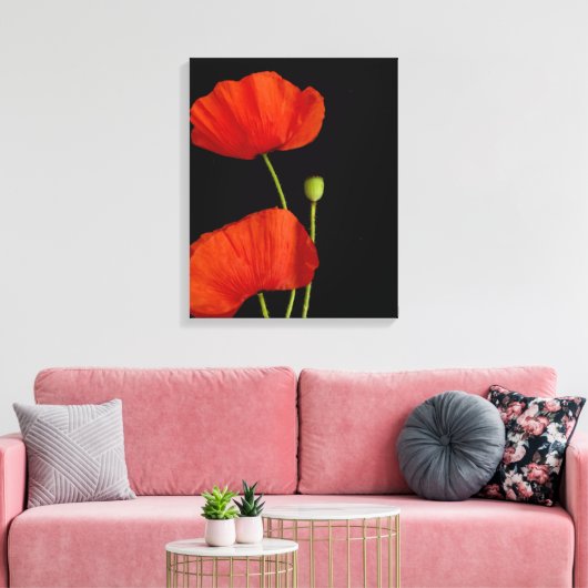 Bloem afbeelding canvas afdruk (Insitu (Woonkamer))