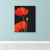 Bloem afbeelding canvas afdruk (Insitu (Houten vloer))