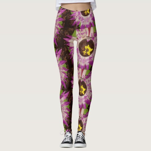 bloem afbeelding leggingen leggings (Voorkant)