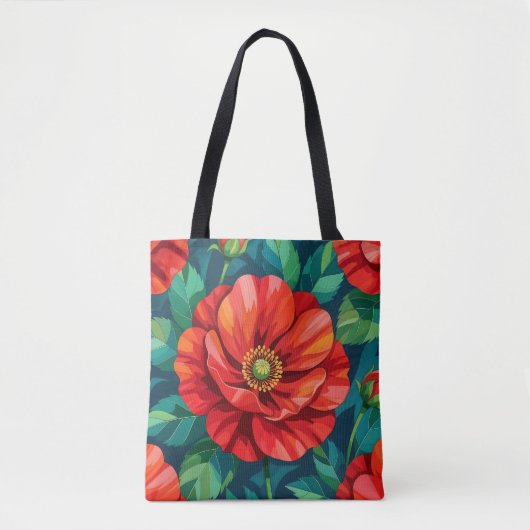 Bloem Afbeelding Nr. 25, Bloemenserie, Tote Tas (Voorkant)