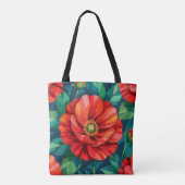 Bloem Afbeelding Nr. 25, Bloemenserie, Tote Tas (Achterkant)