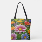 Bloem Afbeelding Nr. 30, Bloemenserie, Tote Tas (Achterkant)