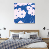 Bloem afbeelding op canvas afdruk (Insitu (Slaapkamer))