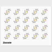 Bloem Anatomie - Wervels, Heupbot Vierkante Sticker (Vel)