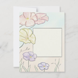 bloem aquarel ansichtkaart schrijf je eigen tekst briefkaart