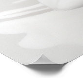 Bloem Art White Bloem Art Bloem van het Leven Art  Poster (Hoek)