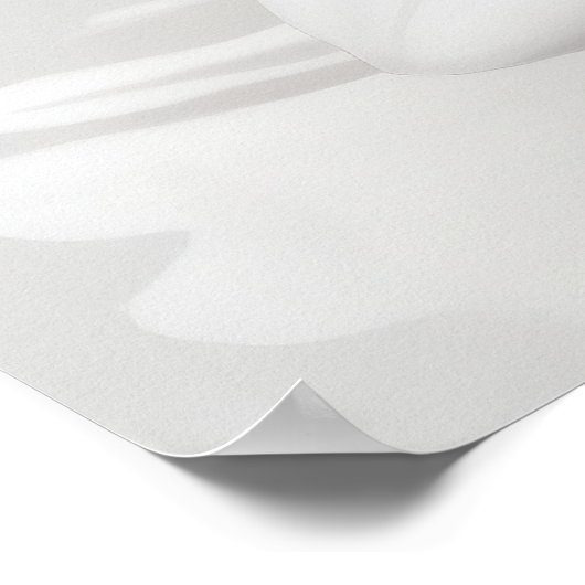 Bloem Art White Bloem Art Bloem van het Leven Art  Poster (Hoek)