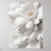 Bloem Art White Bloem Art Bloem van het Leven Art  Poster (Voorkant)