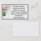 Bloem Aziatische Stijl Visitekaartjes Rand (Voorkant / Achterkant)