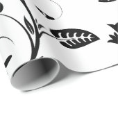 Bloem B & W inpakpapier | Luxe bruiloften (Rol Hoek)