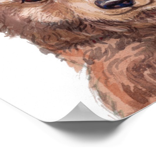 Bloem Baby Beer Cub Nursery Child Woodland Poster (Hoek)