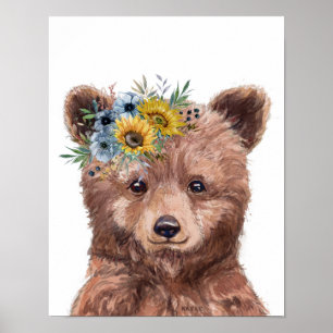 Bloem Baby Beer Cub Nursery Child Woodland Poster