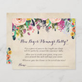 Bloem Baby shower Hoe groot is mama's Belly Game (Voorkant / Achterkant)