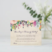 Bloem Baby shower Hoe groot is mama's Belly Game (Staand voorkant)