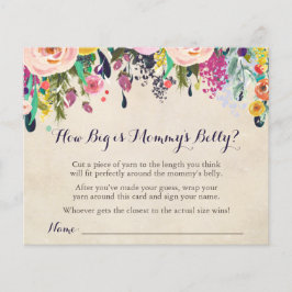 Bloem Baby shower Hoe groot is mama's Belly Game