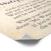 Bloem Baby shower Mijn Spel Teken Poster (Hoek)