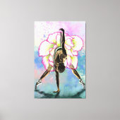 Bloem Ballerina Vrouw Ballet Danser Canvas Print (Voorkant)