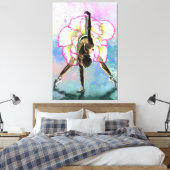 Bloem Ballerina Vrouw Ballet Danser Canvas Print (Insitu (Slaapkamer))
