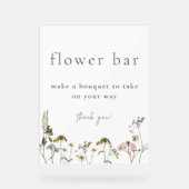 Bloem Bar Boeket Acryl Bord (Voorkant)