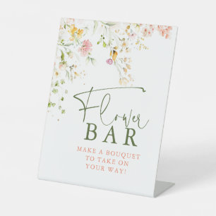 Bloem Bar Bord Wildbloemen Thema Reclamebord Met Voetstuk