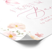 Bloem Bar Roze Strik Bloem Bloei Bar Poster (Hoek)