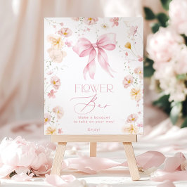 Bloem Bar Roze Strik Bloem Bloei Bar Poster