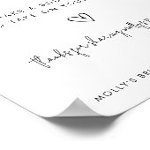 Bloem Bar Zwart & Wit Minimalistisch Schrift met H Poster (Hoek)