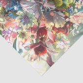 Bloem bedekte fee meisje decoupage tissuepapier (Detail)