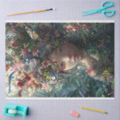 Bloem bedekte fee meisje decoupage tissuepapier (Craft)