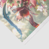 Bloem bedekte fee meisje decoupage tissuepapier (Detail)