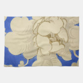 Bloem Behangpatroon in Vintage Stijl Theedoek (Horizontaal)