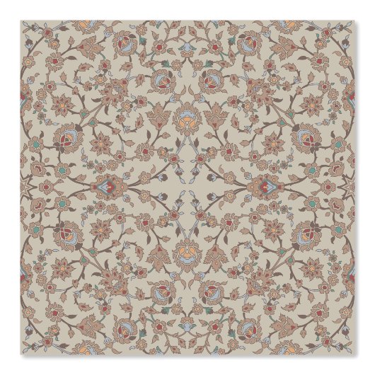 bloem beige behang (Voorkant)