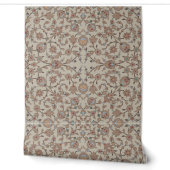bloem beige behang (Afrollen)