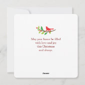 Bloem Bes Kerstkaart Plat Kerstkaart (Achterkant)