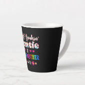 Bloem beste Freakin tante en Godmoeder ooit Latte Mok (Rechterhoek)
