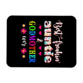 Bloem beste Freakin tante en Godmoeder ooit Magneet (Horizontaal)