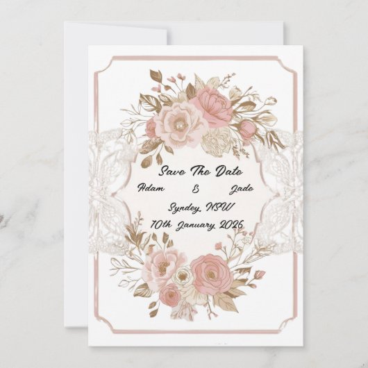 Bloem bewaar de datum kaart (Voorkant)