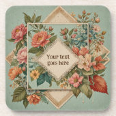 Bloem bewerkbaar bier onderzetter (Voorkant)