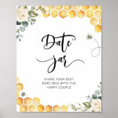 Bloem bij date night ideeën. Date jar bruid Poster (Voorkant)