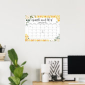 Bloem bij Guess de vervaldatum kalender Poster (Thuiskantoor)