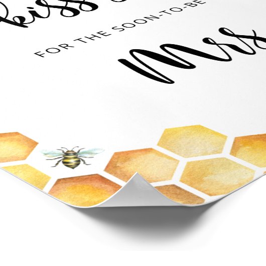 Bloem bij hoe veel kusjes bruidsmeisjesfeest spel poster (Hoek)