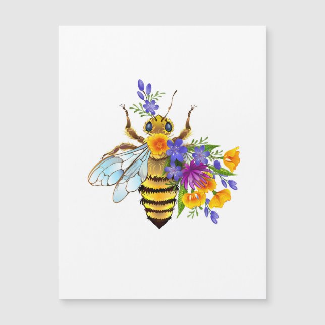 Bloem bij met wilde planten (Voorkant)
