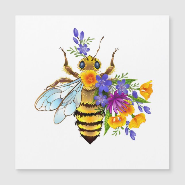 Bloem bij met wilde planten (Voorkant)