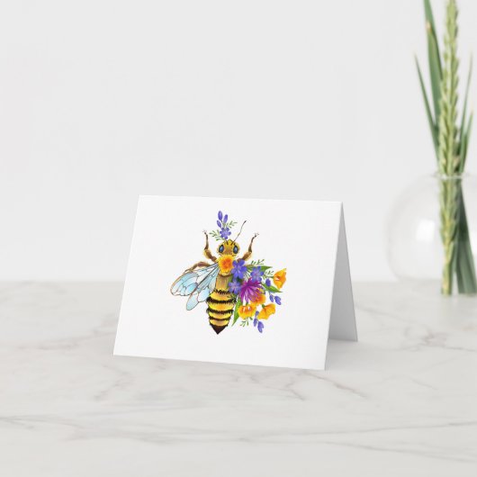 Bloem bij met wilde planten aankondiging (Voorkant)