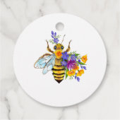 Bloem bij met wilde planten bedankjes labels (Achterkant)
