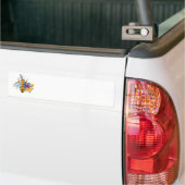 Bloem bij met wilde planten bumpersticker (Op Truck)