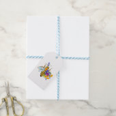 Bloem bij met wilde planten cadeaulabel (Met Touw)