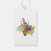Bloem bij met wilde planten cadeaulabel (Achterkant)