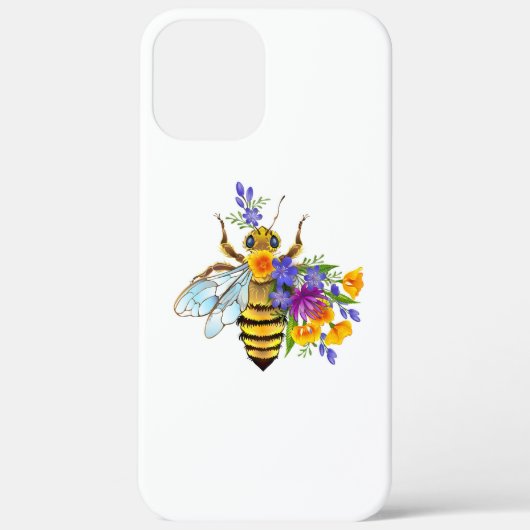 Bloem bij met wilde planten Case-Mate iPhone case (Achterkant)