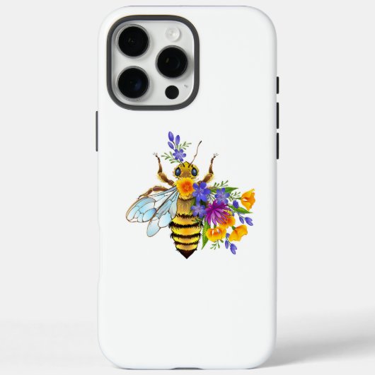 Bloem bij met wilde planten Case-Mate iPhone case (Achterkant)